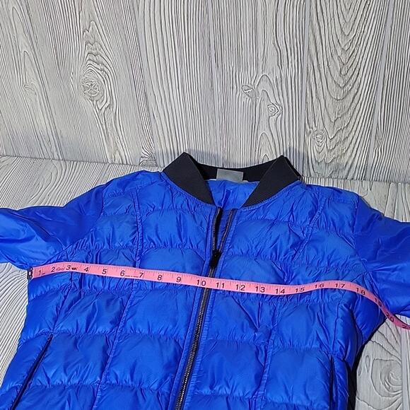 Athleta Puffer Bomber Jacket Blue Goose Down Women's Small - Picture 8 of 10